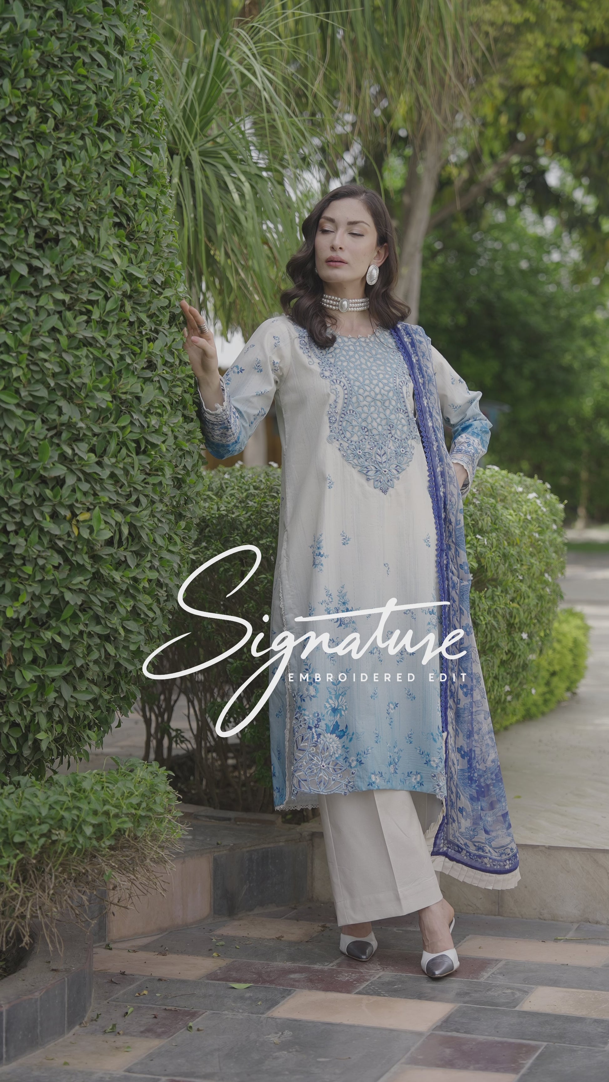 Picture of Ellena - 3-PC Unstitched Embroidered Lawn Suit - Available at Raja Sahib