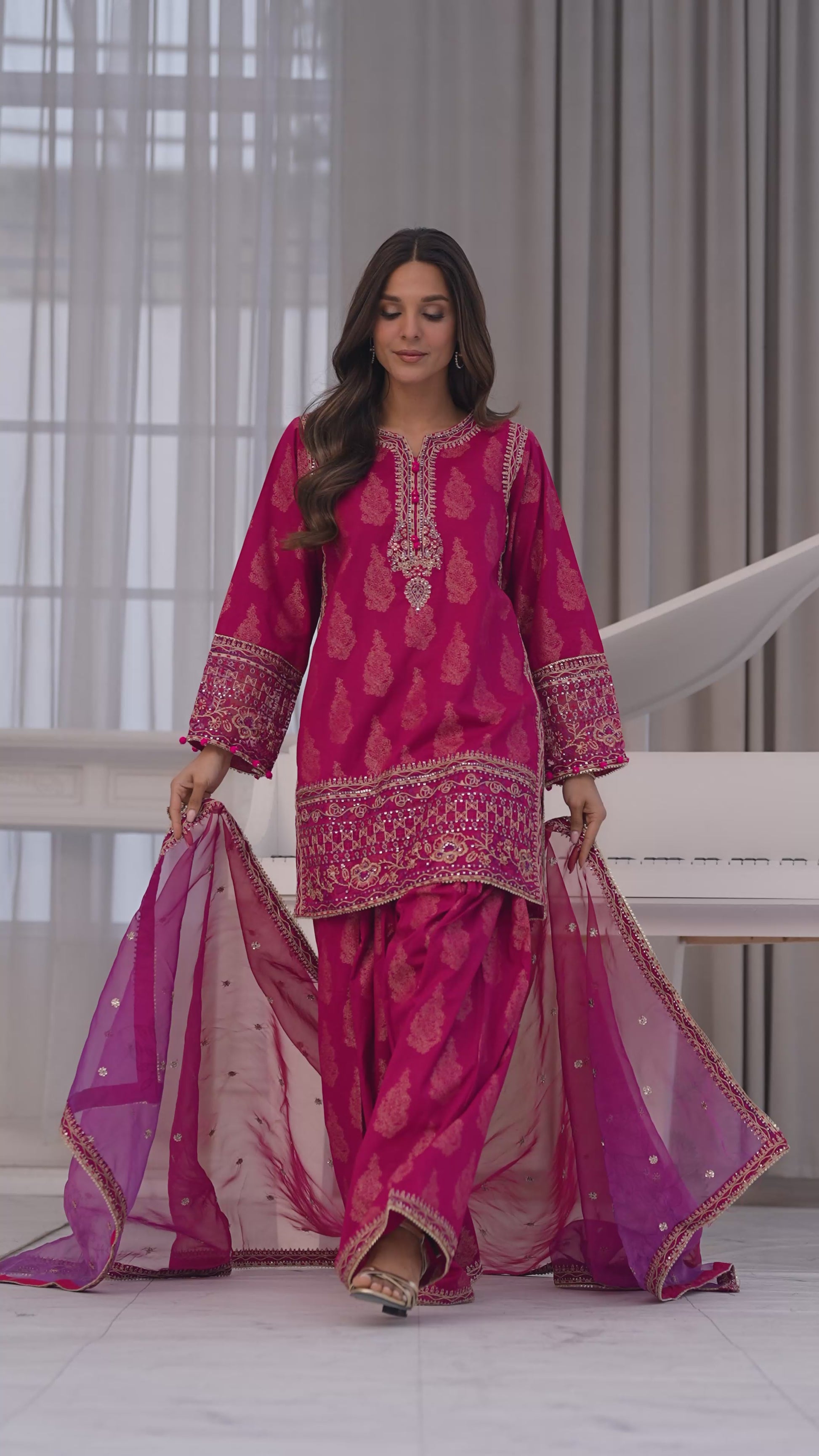 Picture of Ellena - 3-PC Stitched Embroidered Suit - Available at Raja Sahib