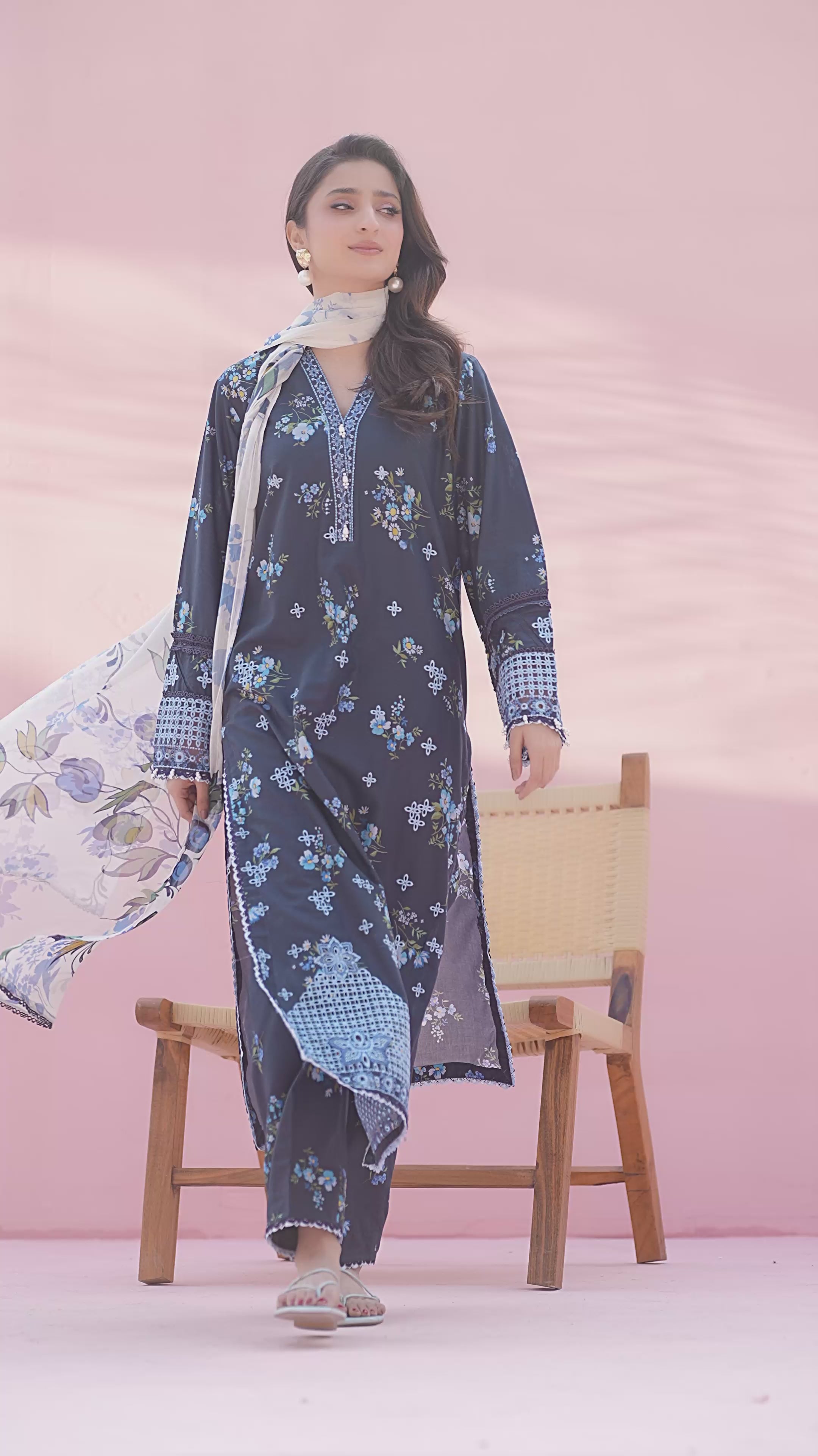 Picture of Ellena - 3-PC Stitched Embroidered Suit - Available at Raja Sahib