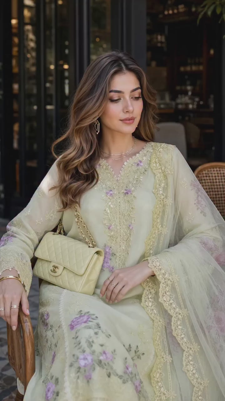 Picture of Noor by Saadia Asad - Nooriyah Luxury Embroidered Chiffon - Design 05 - Unstitched - Available at Raja Sahib