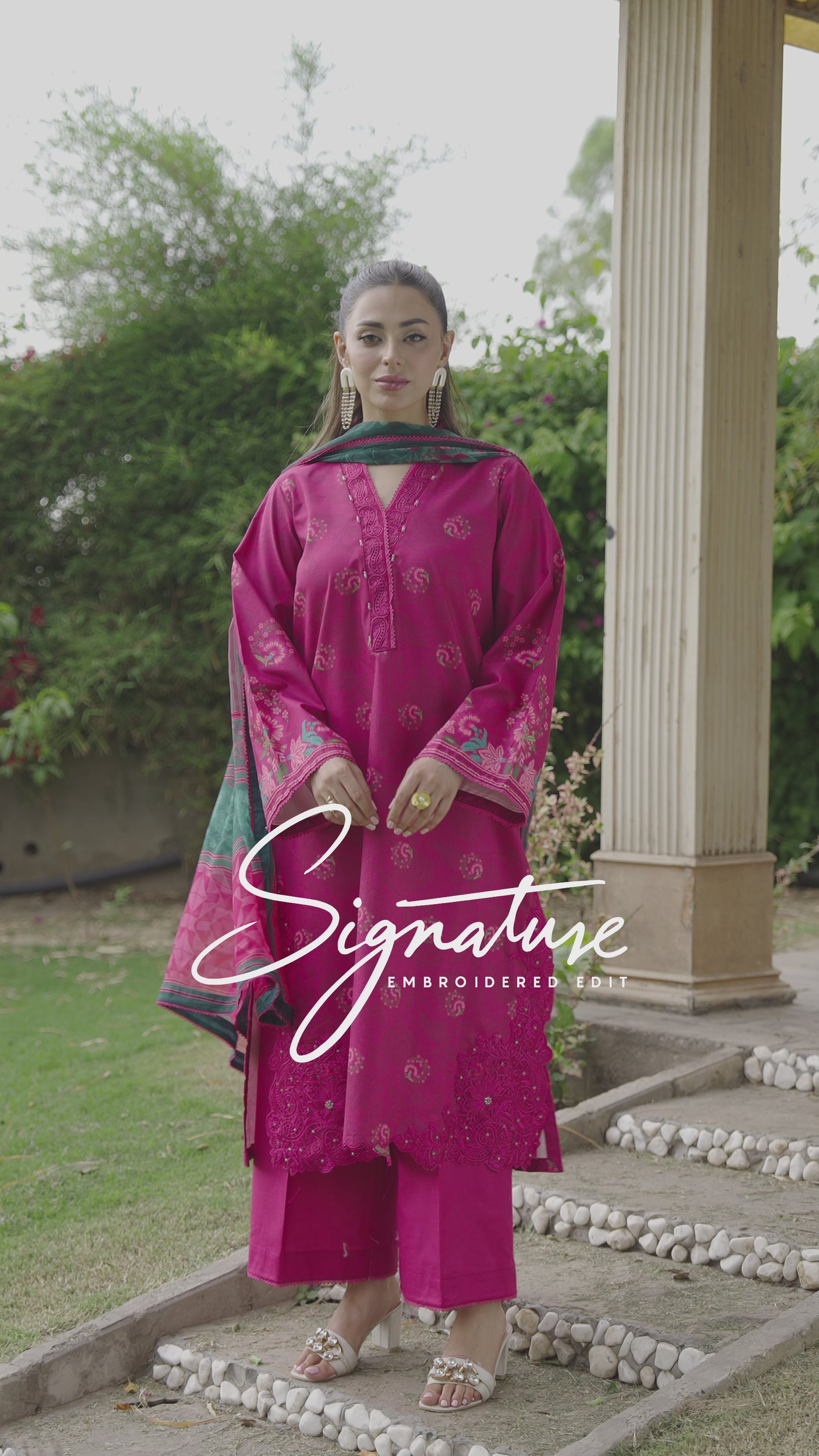 Picture of Ellena - 3-PC Unstitched Embroidered Lawn Suit - Available at Raja Sahib