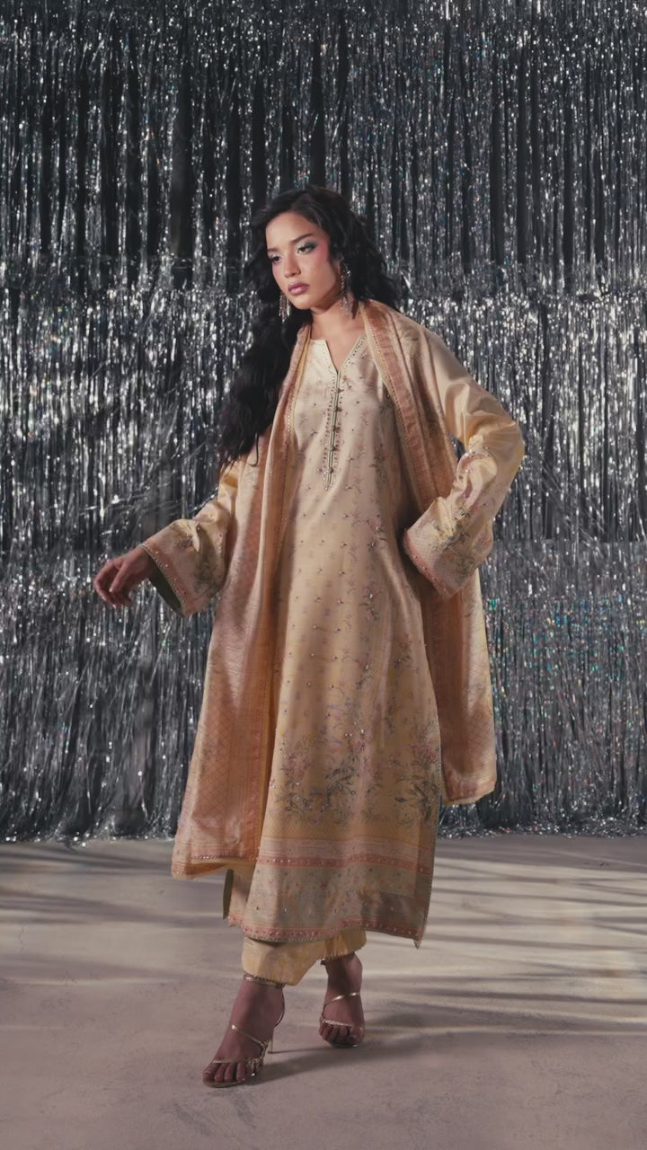 Rang Rasiya - Luxe Handmade Silk Edit - 03-Perle - Unstitched