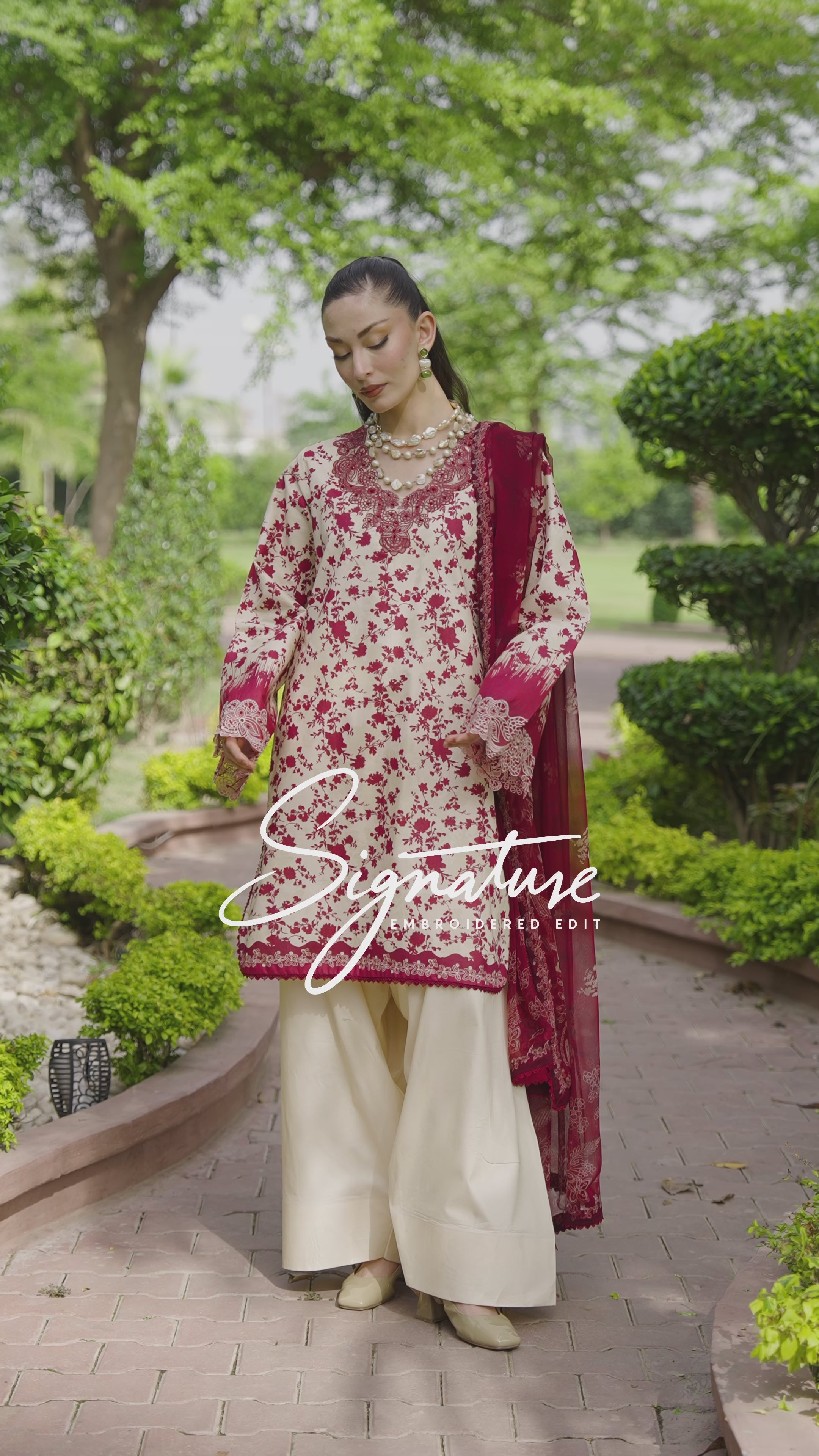 Picture of Ellena - 3-PC Unstitched Embroidered Lawn Suit - Available at Raja Sahib