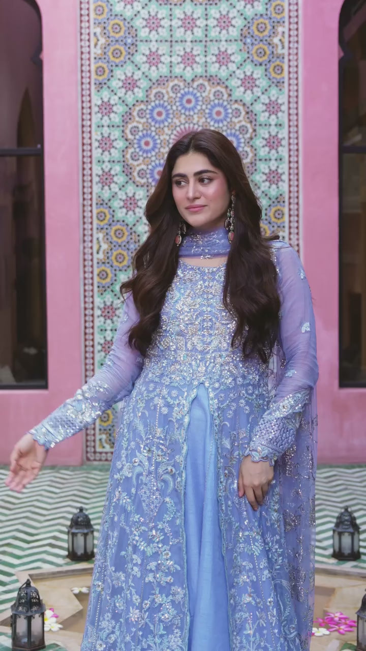 Picture of Mushq - Bachelorette Chronicles Chiffon Collection - 02-Blushing Bride - Unstitched - Available at Raja Sahib