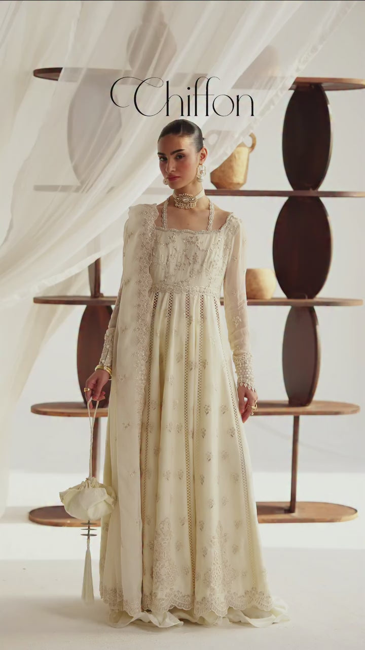 Qalamkar - Chiffon - QCC-07 AMERA - Unstitched