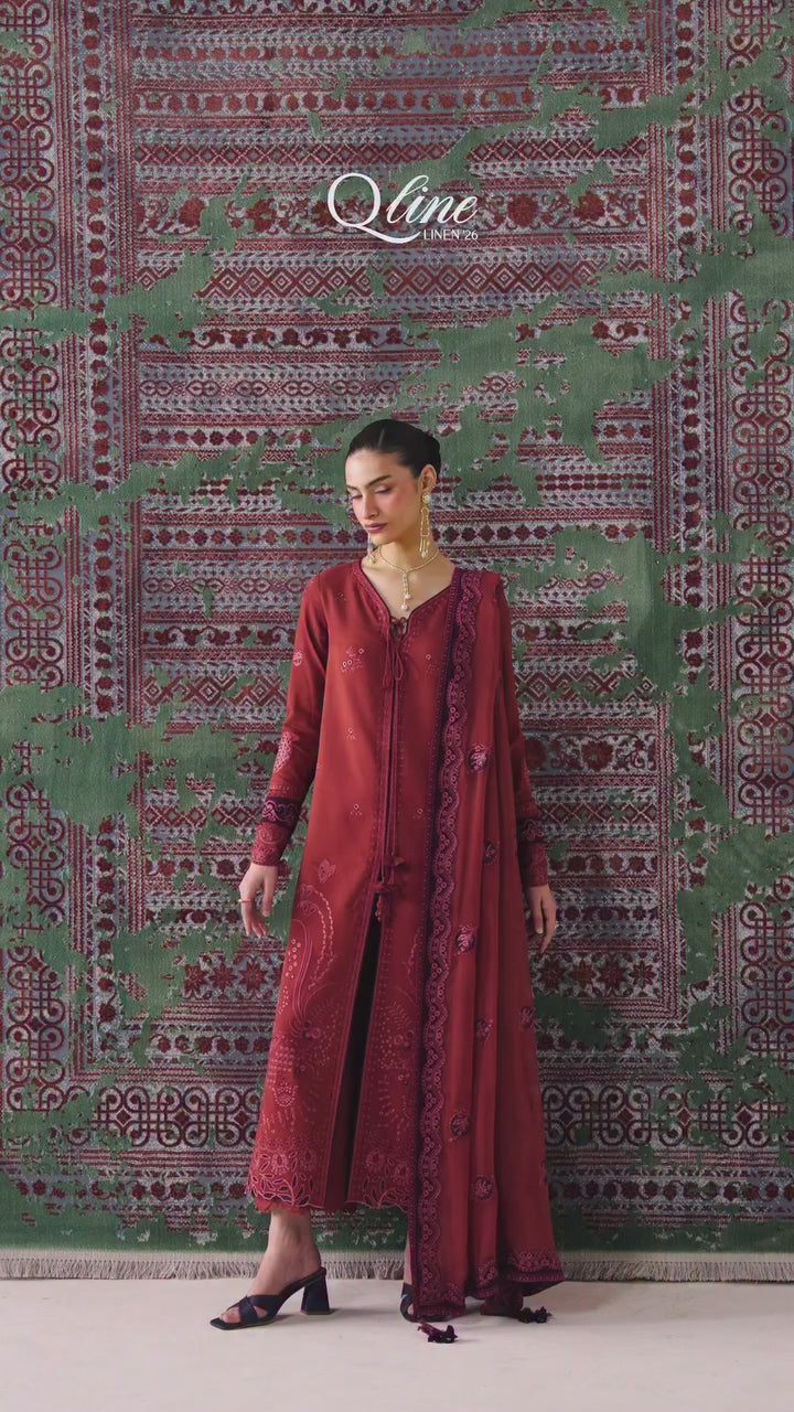 Picture of Qalamkar - Qline Linen Collection - QLW-03 ZAIRA - Unstitched - Available at Raja Sahib