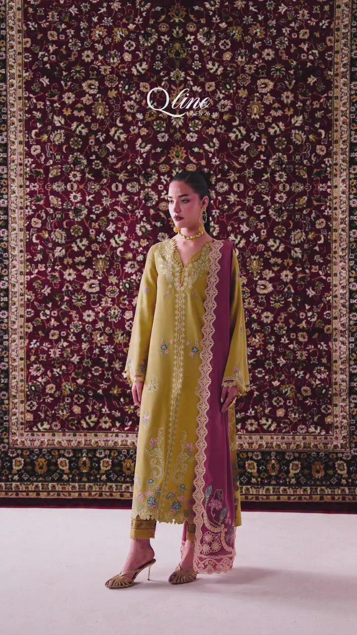 Picture of Qalamkar - Qline Linen Collection - QLW-06 NYRA - Unstitched - Available at Raja Sahib