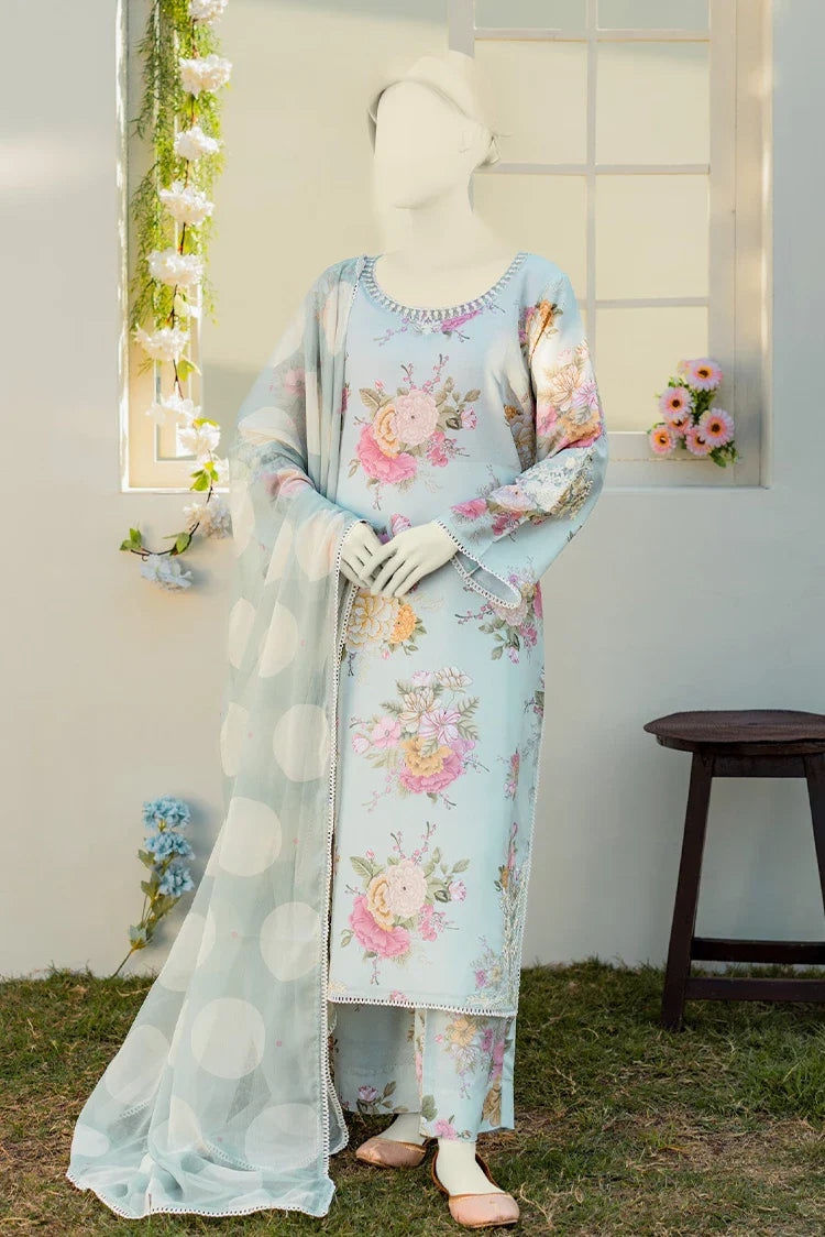 Picture of Zaira & Mahnoor - Sky - 3 PC - Available at Raja Sahib