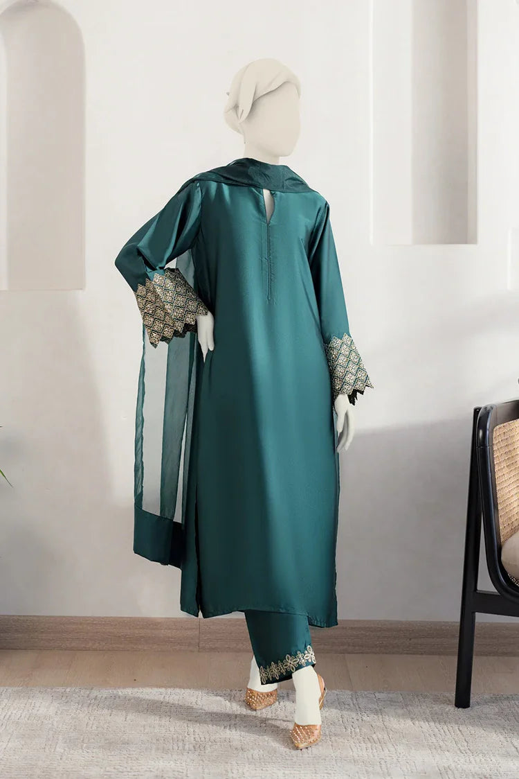 Picture of Zaira & Mahnoor - 3 PC - Zara - Silk - Available at Raja Sahib