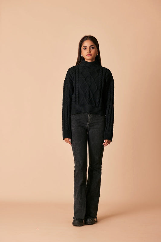 Picture of Ellena - Round Neck Pullover Sweater - Available at Raja Sahib