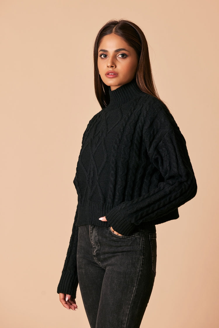 Picture of Ellena - Round Neck Pullover Sweater - Available at Raja Sahib
