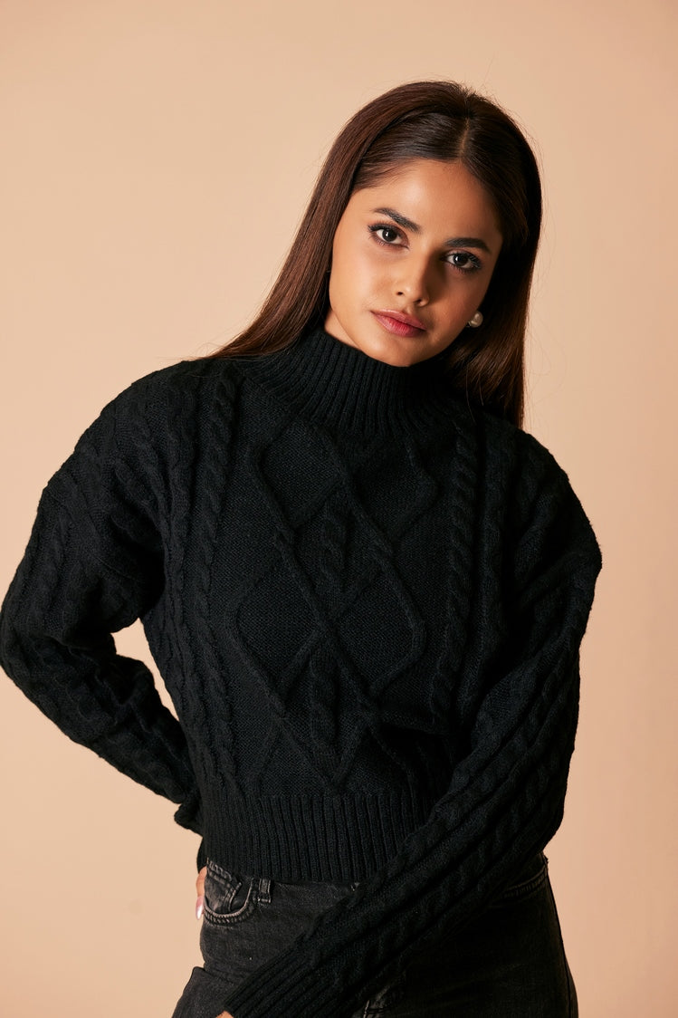 Picture of Ellena - Round Neck Pullover Sweater - Available at Raja Sahib