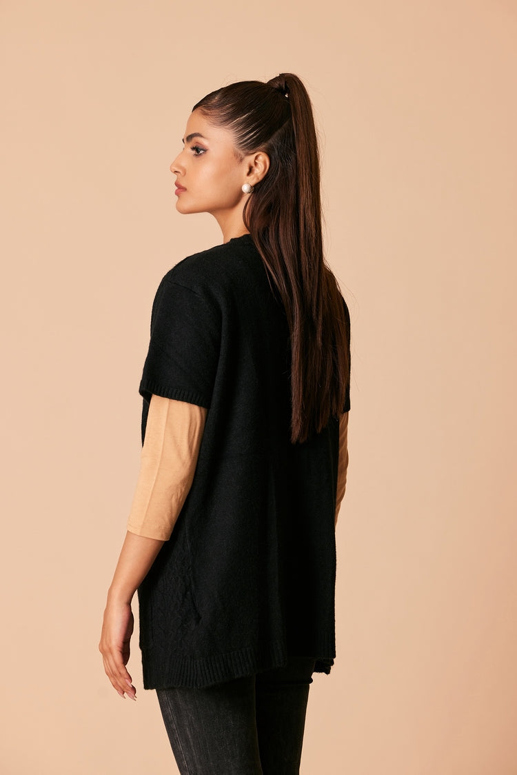Picture of Ellena - Round Neck Cardigan Sweater - Available at Raja Sahib
