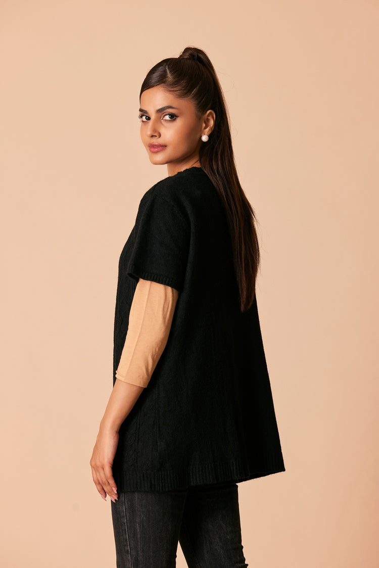 Picture of Ellena - Round Neck Cardigan Sweater - Available at Raja Sahib