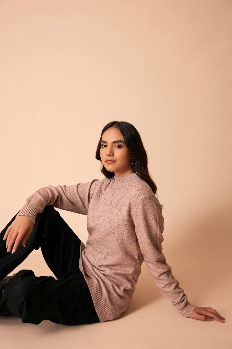 Picture of Ellena - Round Neck Pullover Sweater - Available at Raja Sahib