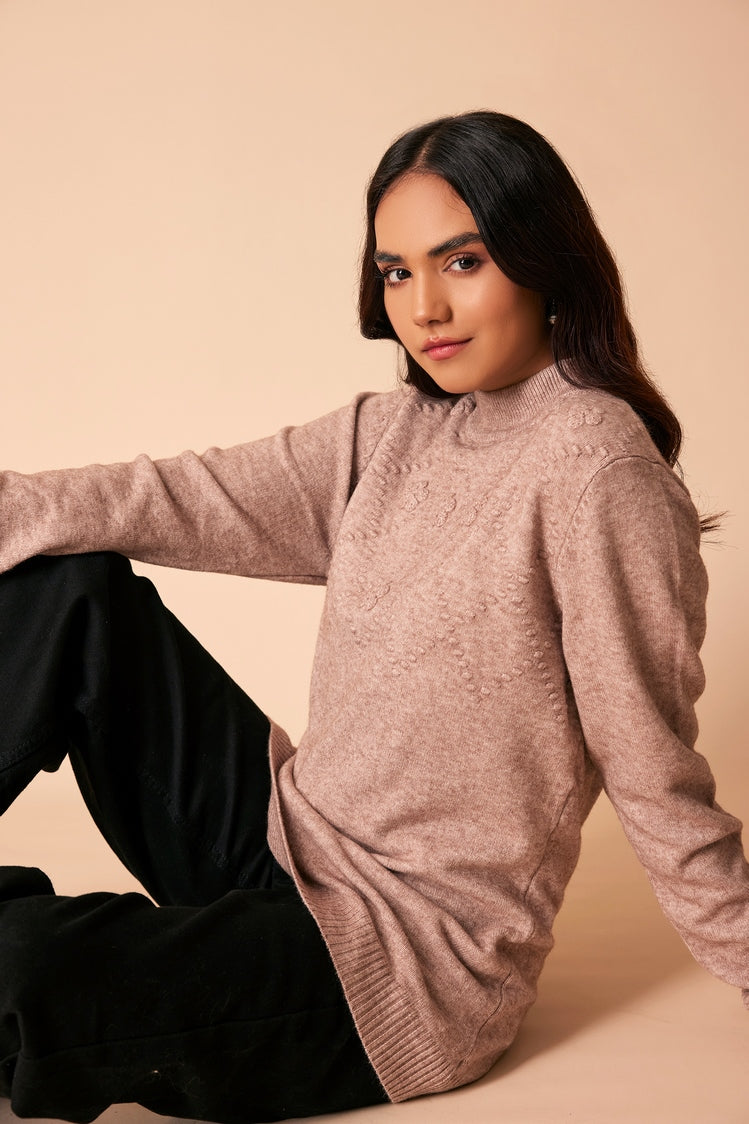Picture of Ellena - Round Neck Pullover Sweater - Available at Raja Sahib