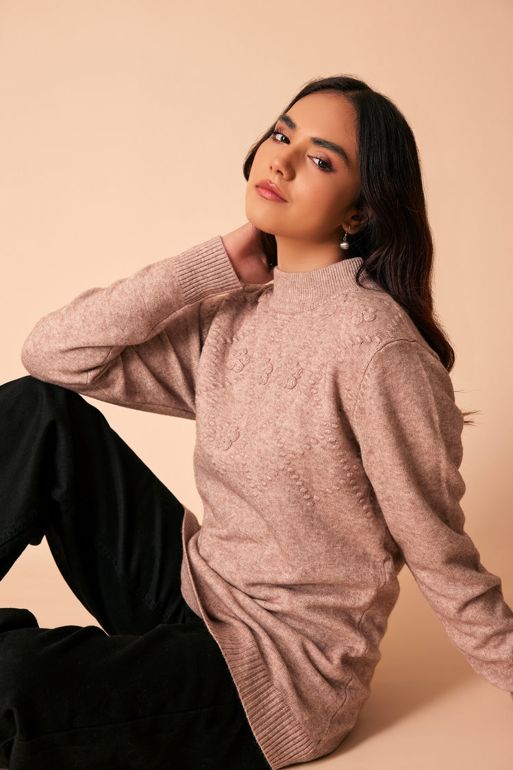 Picture of Ellena - Round Neck Pullover Sweater - Available at Raja Sahib