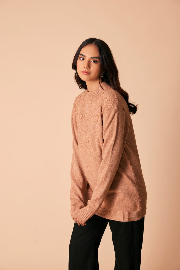 Picture of Ellena - Round Neck Pullover Sweater - Available at Raja Sahib