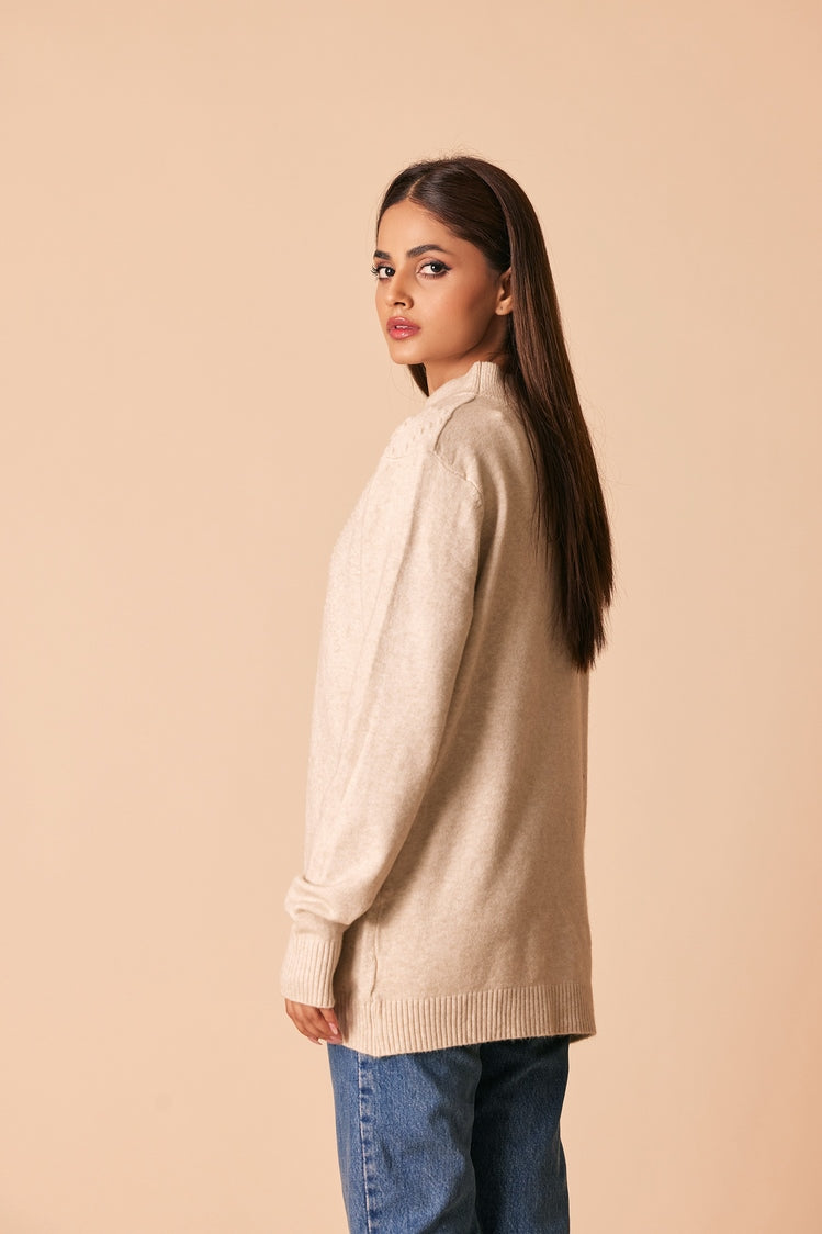 Picture of Ellena - Round Neck Pullover Sweater - Available at Raja Sahib