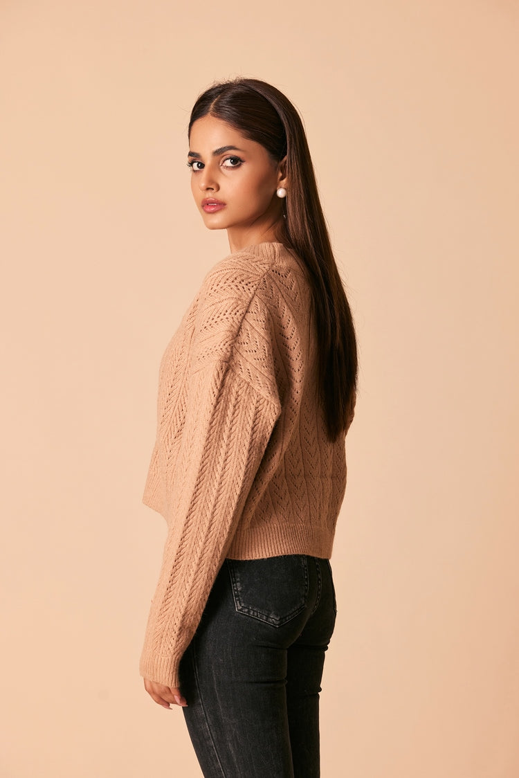 Picture of Ellena - V-Neck Cardigan Sweater - Available at Raja Sahib