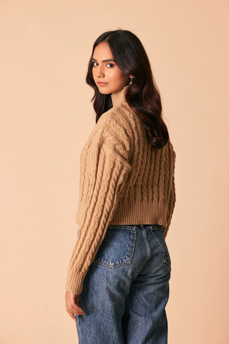 Picture of Ellena - Turtle Neck Pullover Sweater - Available at Raja Sahib