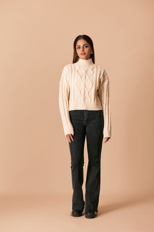 Picture of Ellena - Turtle Neck Pullover Sweater - Available at Raja Sahib