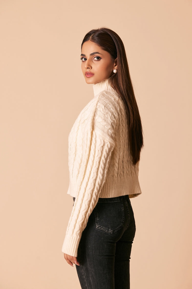 Picture of Ellena - Turtle Neck Pullover Sweater - Available at Raja Sahib