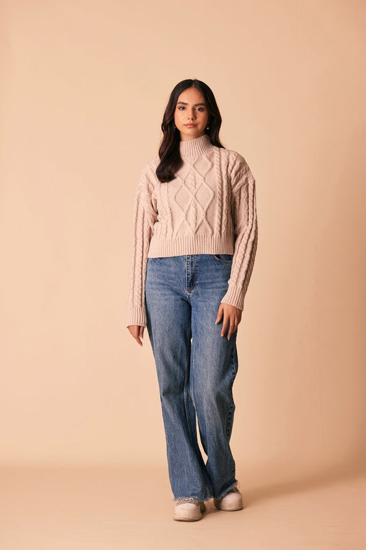 Picture of Ellena - Turtle Neck Pullover Sweater - Available at Raja Sahib