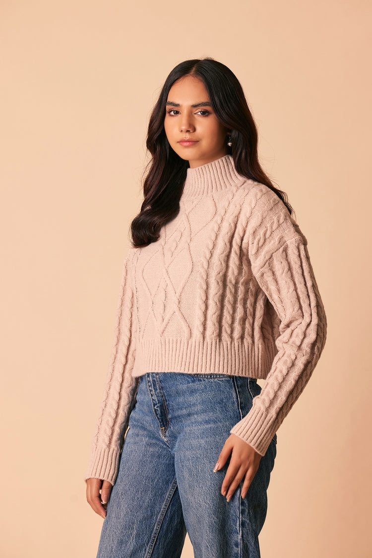 Picture of Ellena - Turtle Neck Pullover Sweater - Available at Raja Sahib