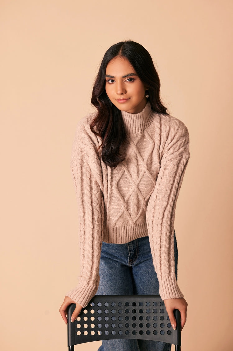 Picture of Ellena - Turtle Neck Pullover Sweater - Available at Raja Sahib