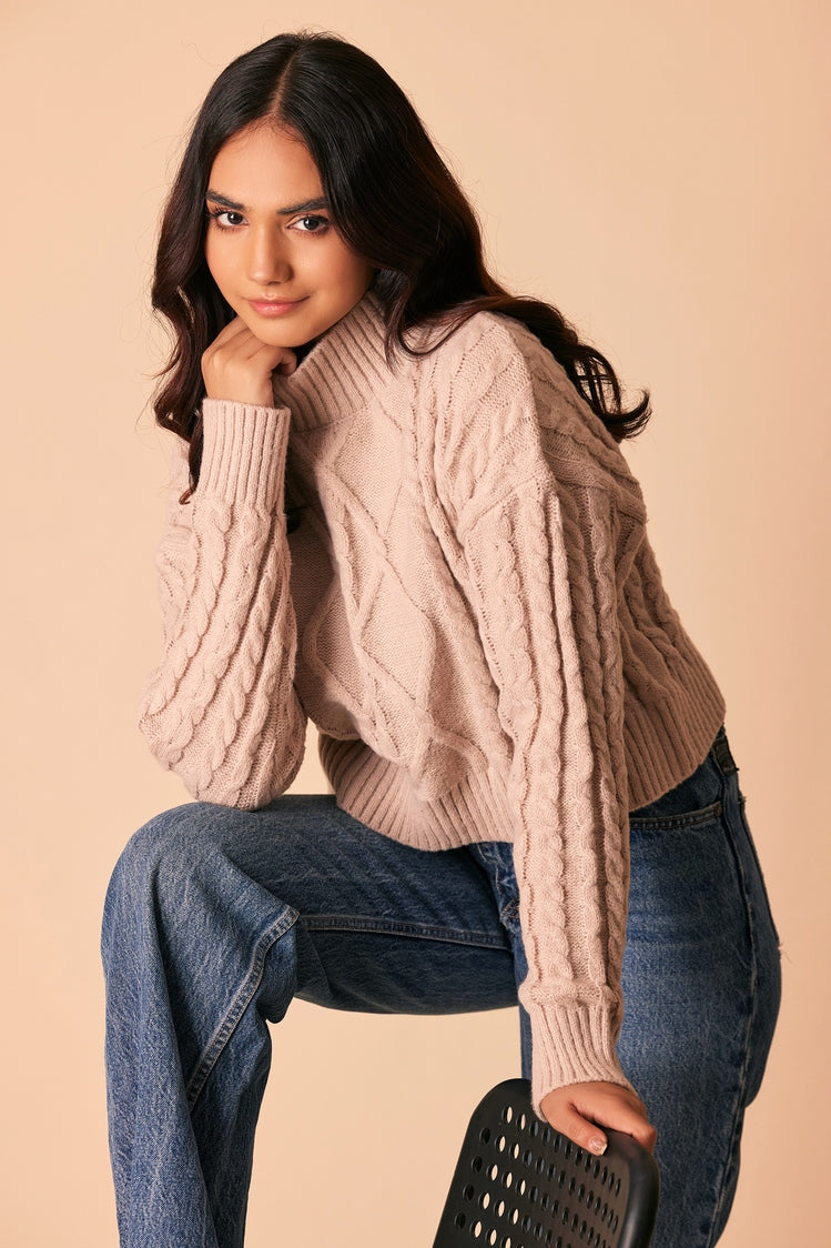 Picture of Ellena - Turtle Neck Pullover Sweater - Available at Raja Sahib