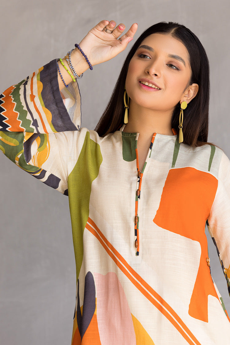 Picture of Ellena - 1-PC Stitched Khaddar Kurti - Available at Raja Sahib