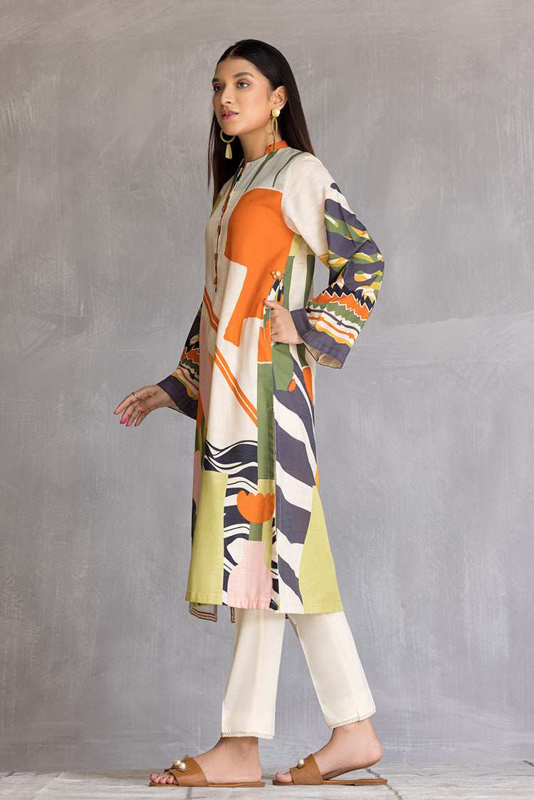 Picture of Ellena - 1-PC Stitched Khaddar Kurti - Available at Raja Sahib