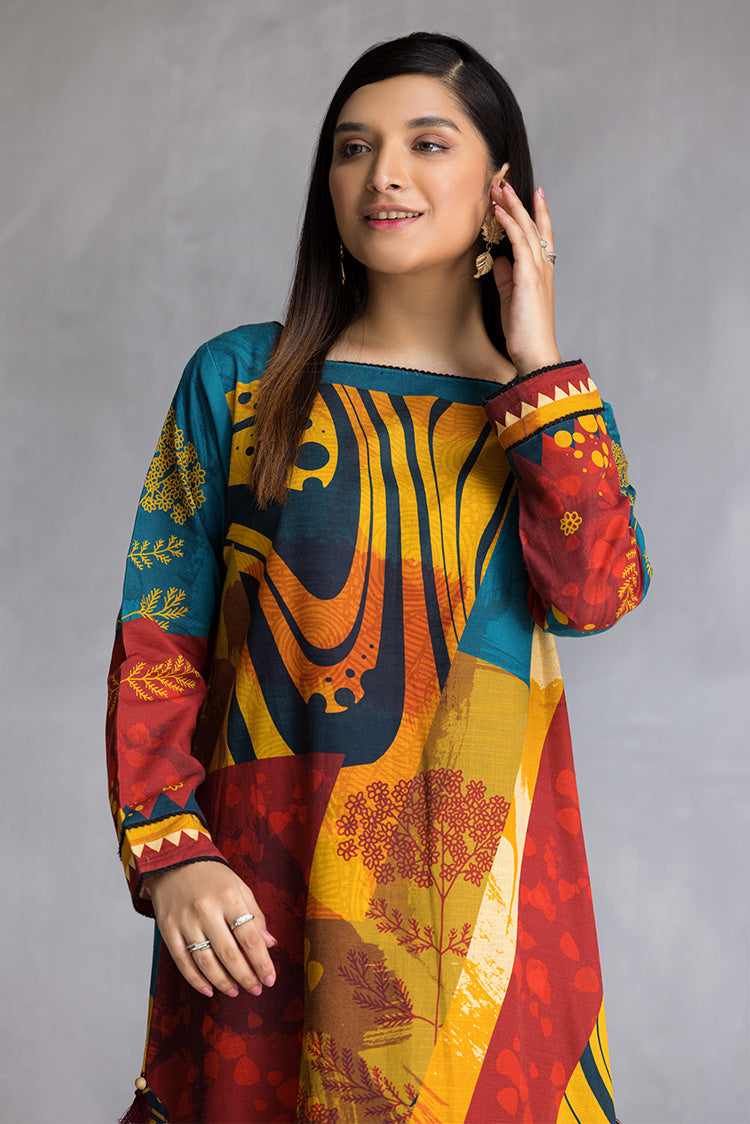 Picture of Ellena - 1-PC Stitched Khaddar Kurti - Available at Raja Sahib