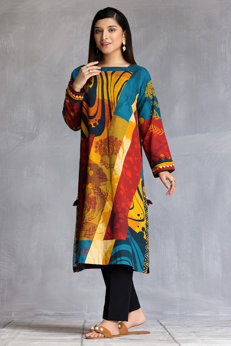 Picture of Ellena - 1-PC Stitched Khaddar Kurti - Available at Raja Sahib