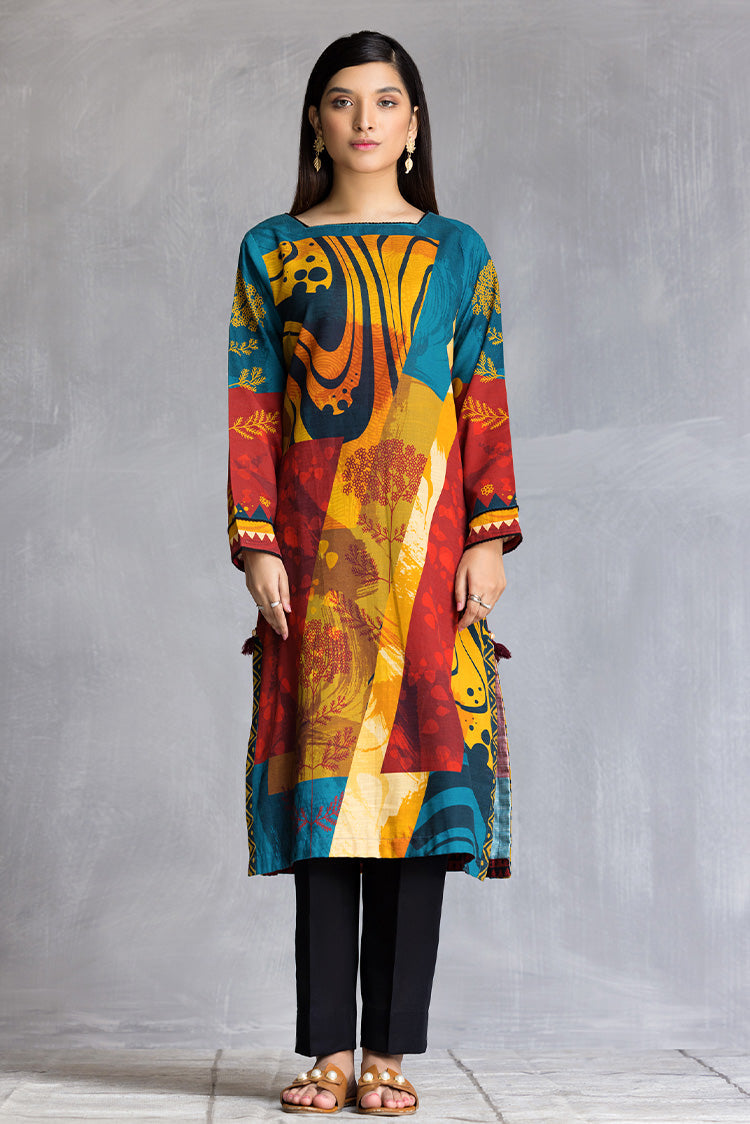 Picture of Ellena - 1-PC Stitched Khaddar Kurti - Available at Raja Sahib