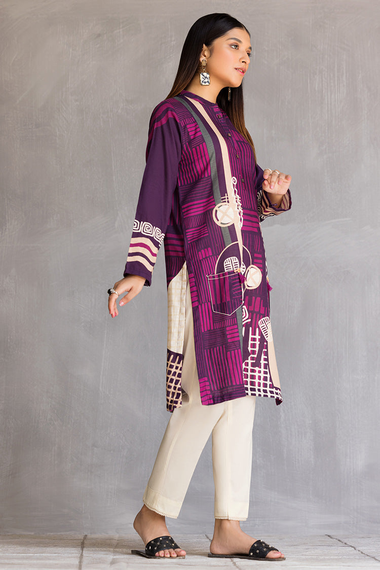 Picture of Ellena - 1-PC Stitched Khaddar Kurti - Available at Raja Sahib