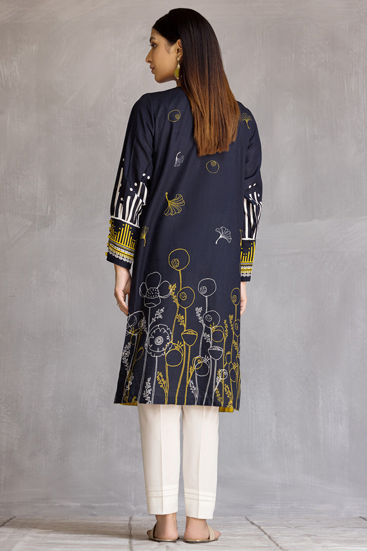 Picture of Ellena - 1-PC Stitched Khaddar Kurti - Available at Raja Sahib