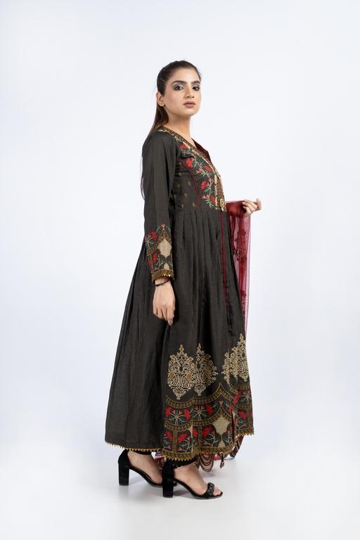 Picture of Ellena - 3-PC Stitched Masoori Cotton Suit - Available at Raja Sahib