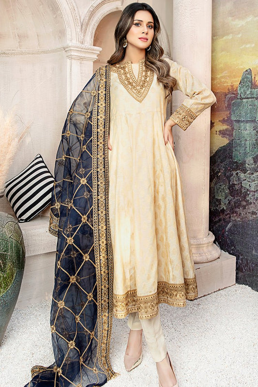 Picture of Ellena - 3-PC Stitched Jacquard Suit - Available at Raja Sahib