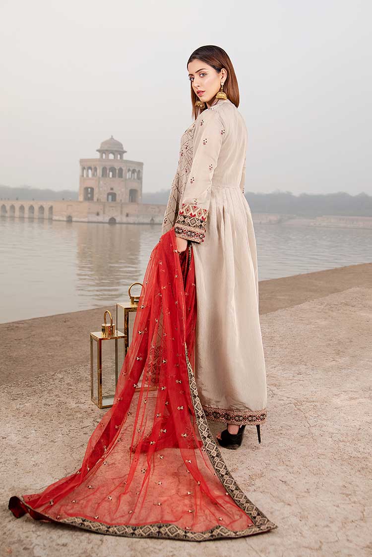 Picture of Ellena - Embroidered Paper Cotton 3-PC Suit - Available at Raja Sahib