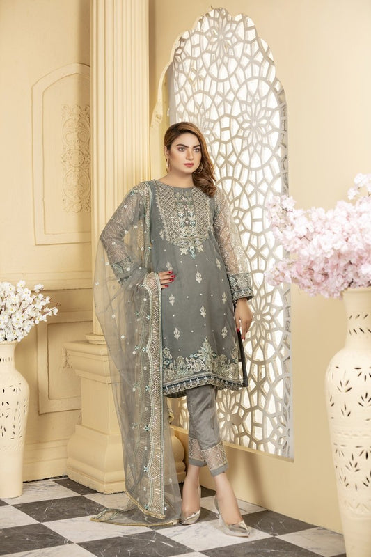 Picture of Ellena - 3-PC Stitched Organza Suit - Available at Raja Sahib