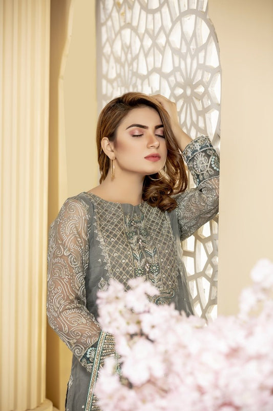 Picture of Ellena - 3-PC Stitched Organza Suit - Available at Raja Sahib