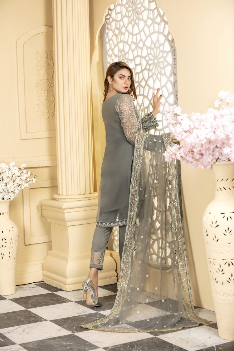 Picture of Ellena - 3-PC Stitched Organza Suit - Available at Raja Sahib