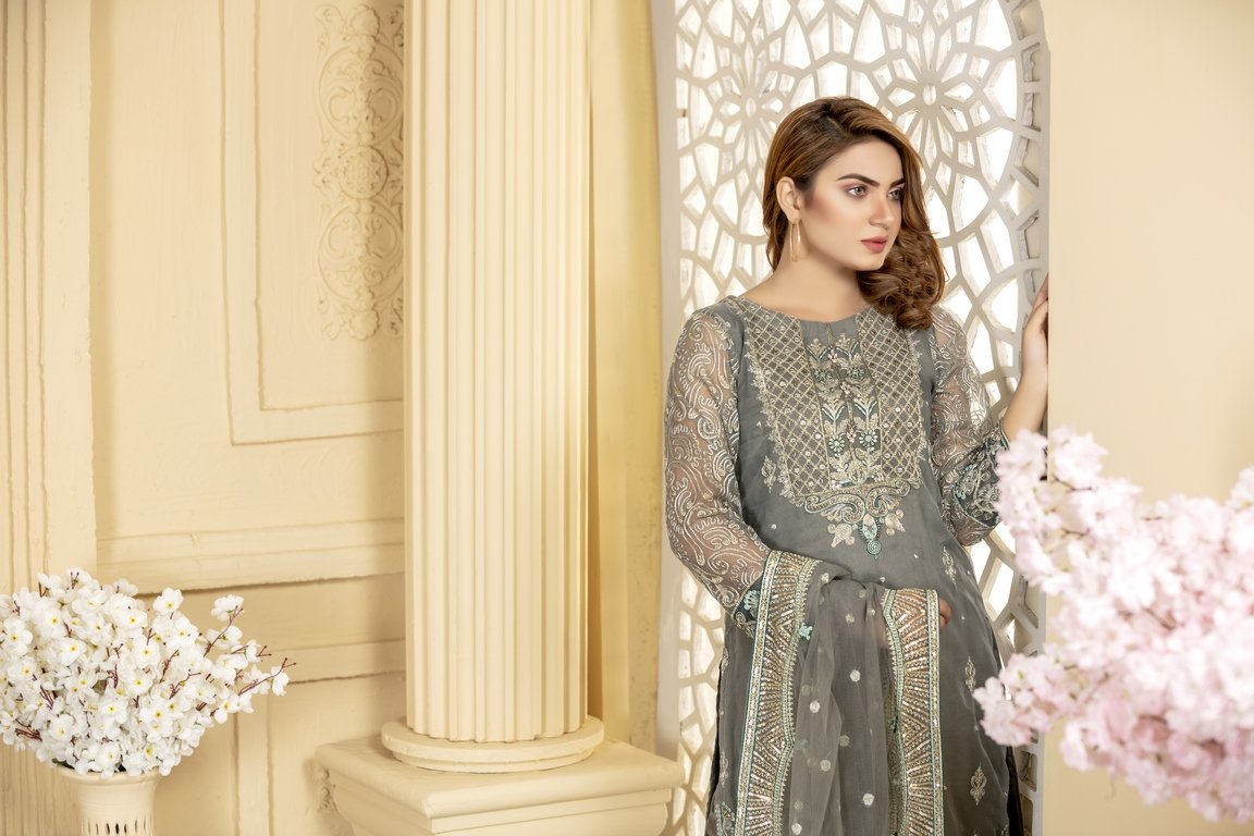 Picture of Ellena - 3-PC Stitched Organza Suit - Available at Raja Sahib
