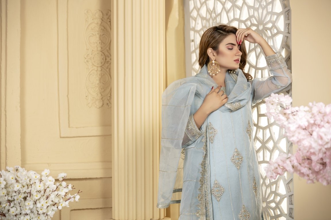 Picture of Ellena - 3-PC Stitched Organza Suit - Available at Raja Sahib