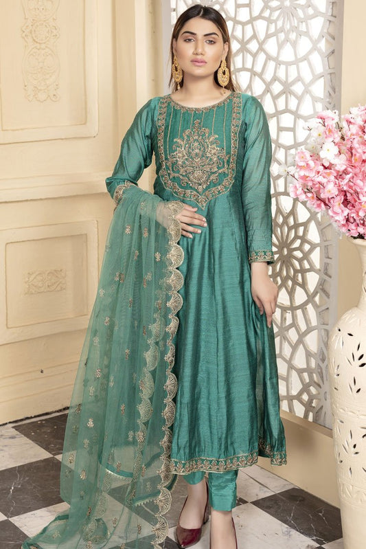 Picture of Ellena - 3-PC Stitched Paper Cotton Suit - Available at Raja Sahib