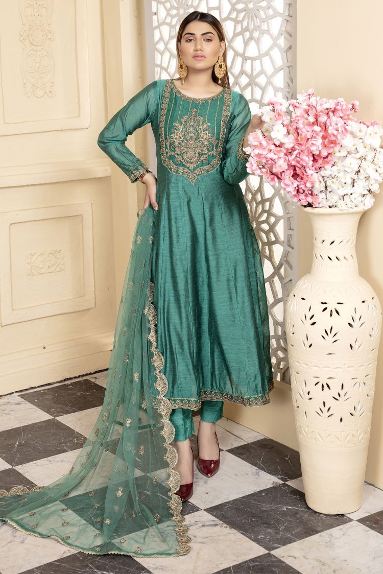 Picture of Ellena - 3-PC Stitched Paper Cotton Suit - Available at Raja Sahib