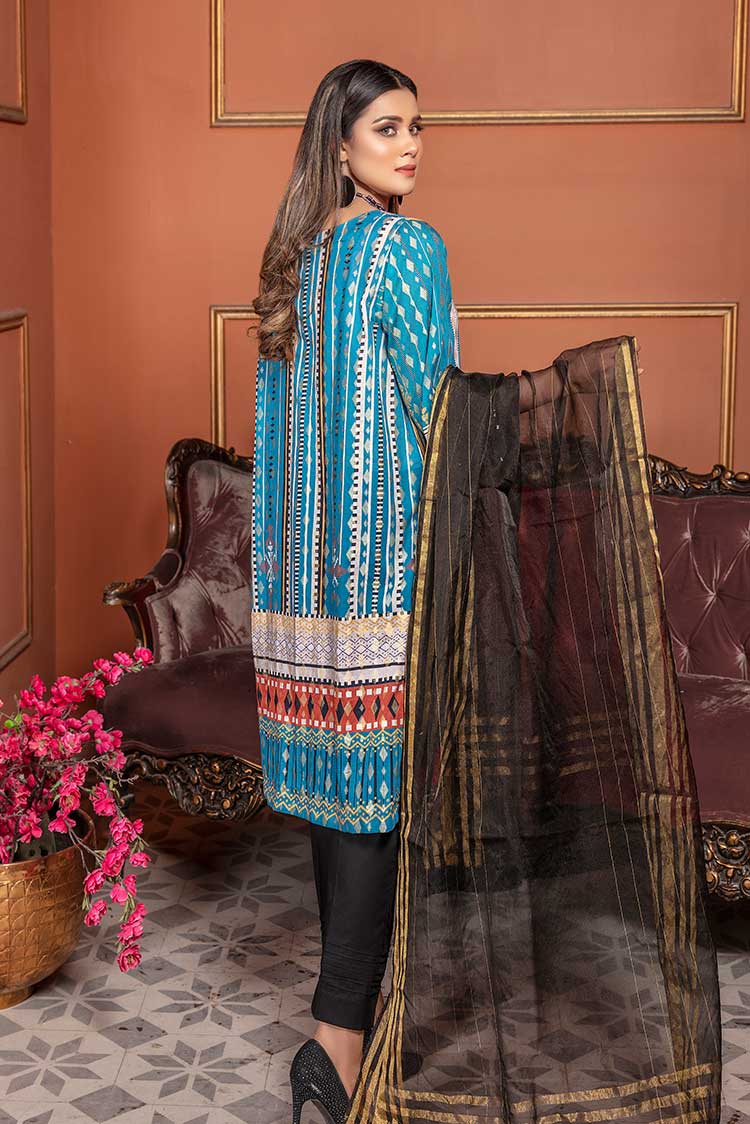 Picture of Ellena - Embroidered Jacquard 3-PC Suit - Available at Raja Sahib