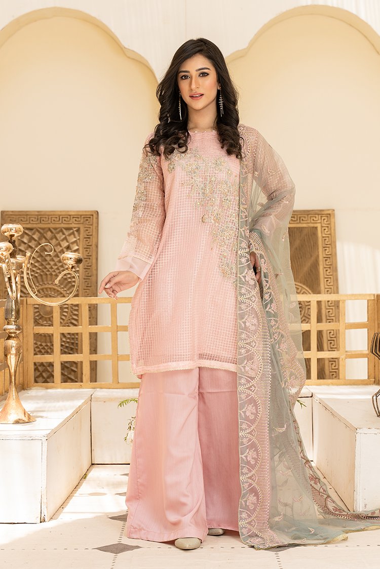 Picture of Ellena - 3-PC Stitched Organza Suit - Available at Raja Sahib